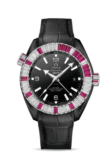 Omega Seamaster Planet Ocean 600M Co-Axial 45.5 Master Chronometer GMT Deep Black Ruby